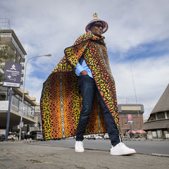 Woollen Basotho - Victoria England - Skin | Black/Orange/Yolk