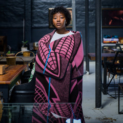 Woollen Basotho - Seanamarena - Poone | Brown/Pink/Peacock