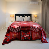 Mink Blanket - African Beads | Maroon/Pink