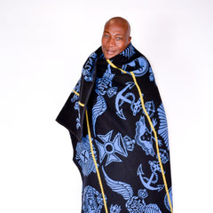 Woollen Basotho - Victoria England - Badges | Black/Cobalt/Gold
