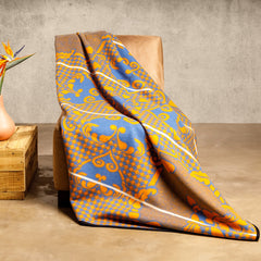 Woollen Basotho - Motlatsi - Khosana | Cobalt/Yolk/Natural