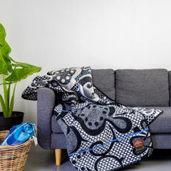 Woollen Basotho - Seanamarena - Chromatic | Black/Natural/Cobalt