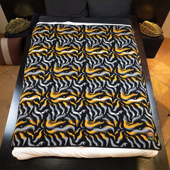 Woollen Basotho - Victoria England - Flame | Black/Light Grey/Yolk