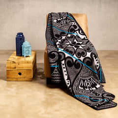 Woollen Basotho - Victoria England - Pelo Ea Morena | Black/Silver/Peacock