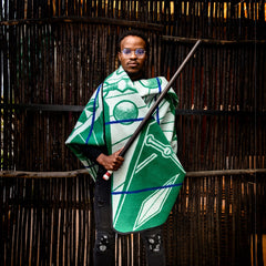 Young Basotho Designers - Sabole | Emerald/Natural/Royal