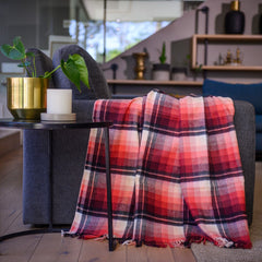 Brites Shawls - Caledon | Coral Pink/Garnet