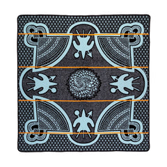 Woollen Basotho - Kharetsa - Aloe | Black/Lt Aqua/Yolk