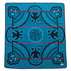 Woollen Basotho - Kharetsa - Aloe | Black/Peacock/Scarlet