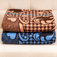 Woollen Basotho - Motlatsi - Khosana | Brown/Salmon/Peacock