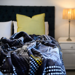 Mink Blanket - African Beads | Charcoal/Steel