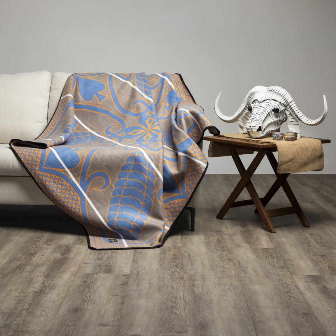 Mini Khotso Acrylic | Ntjhe Poone | Cobalt/Corn/Natural