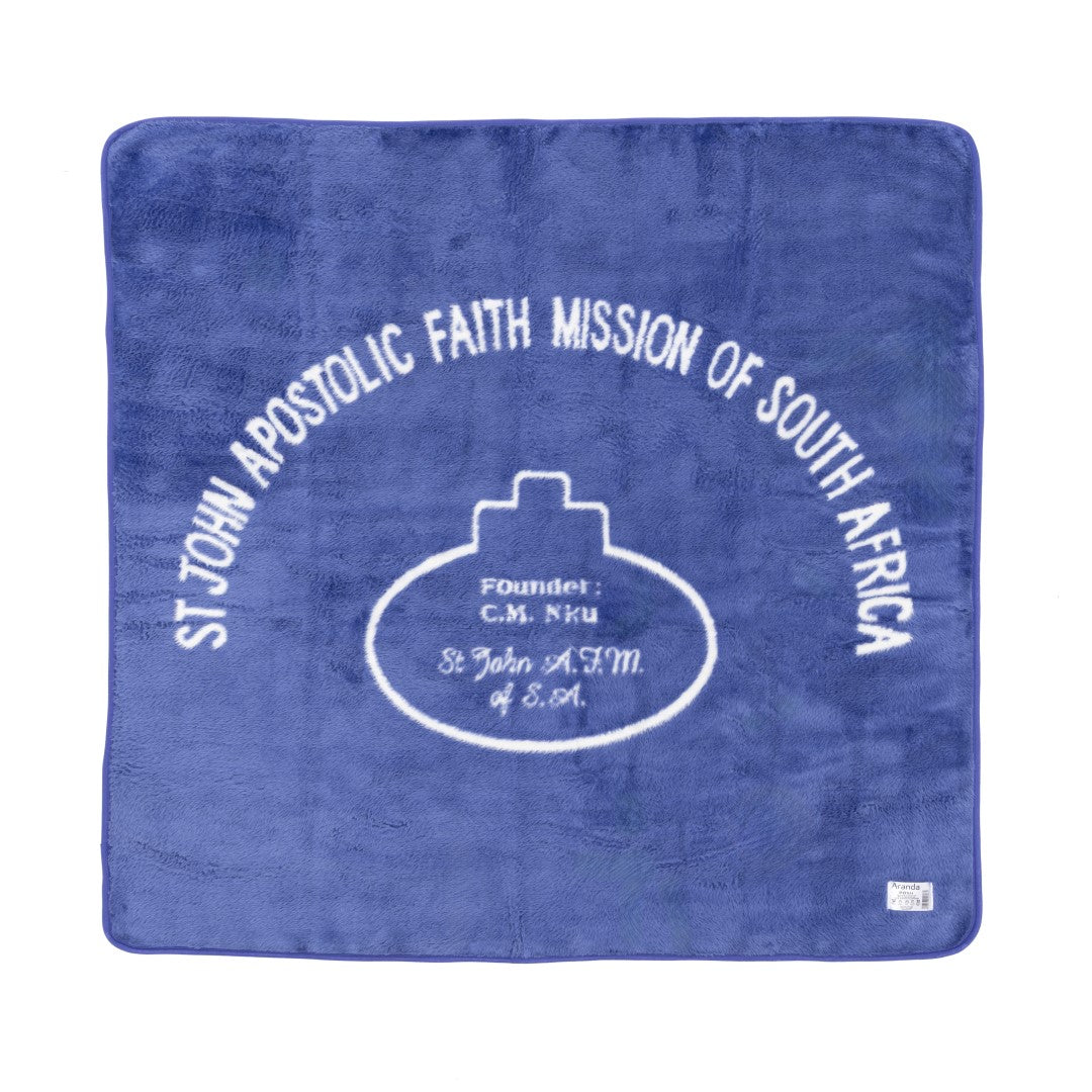 Church Blankets- St John Apostolic | Electric Blue/Nat