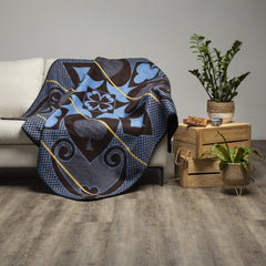 Mini Khotso Acrylic | Cards | Brown/Cobalt/Gold