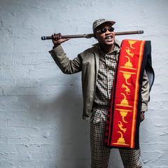 Young Basotho Designers - Lithota | Black/Scarlet/Yolk