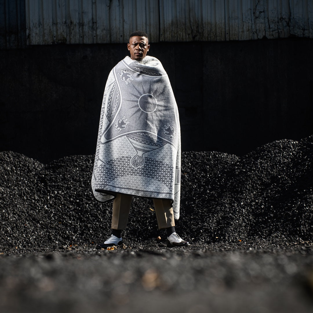Young Basotho Designers - Letsatsi | Light Grey/Natural