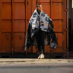 Young Basotho Designers - Likhomo | Black/Light Grey/Yolk