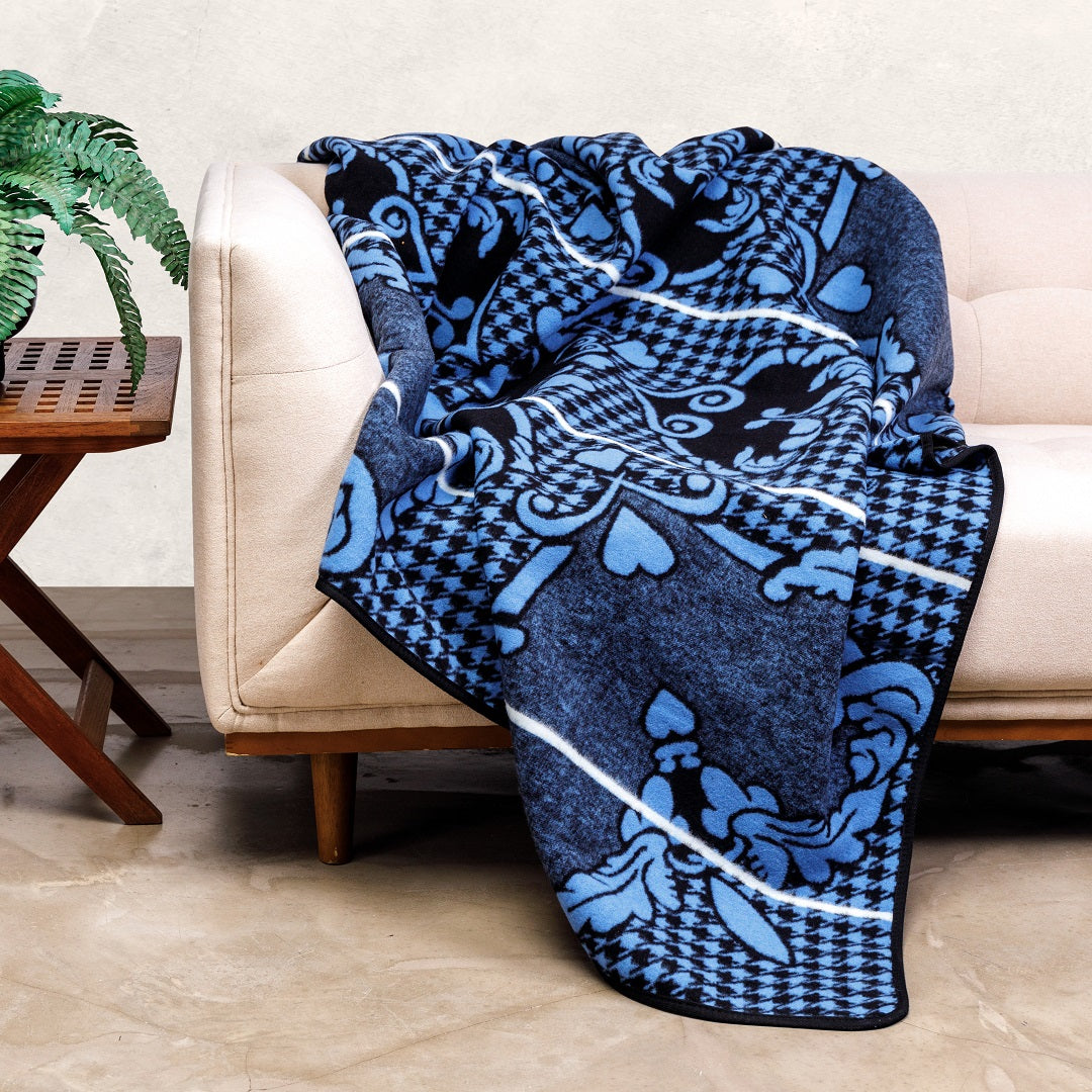 Woollen Basotho - Motlatsi - Khosana | Black/Cobalt/Natural