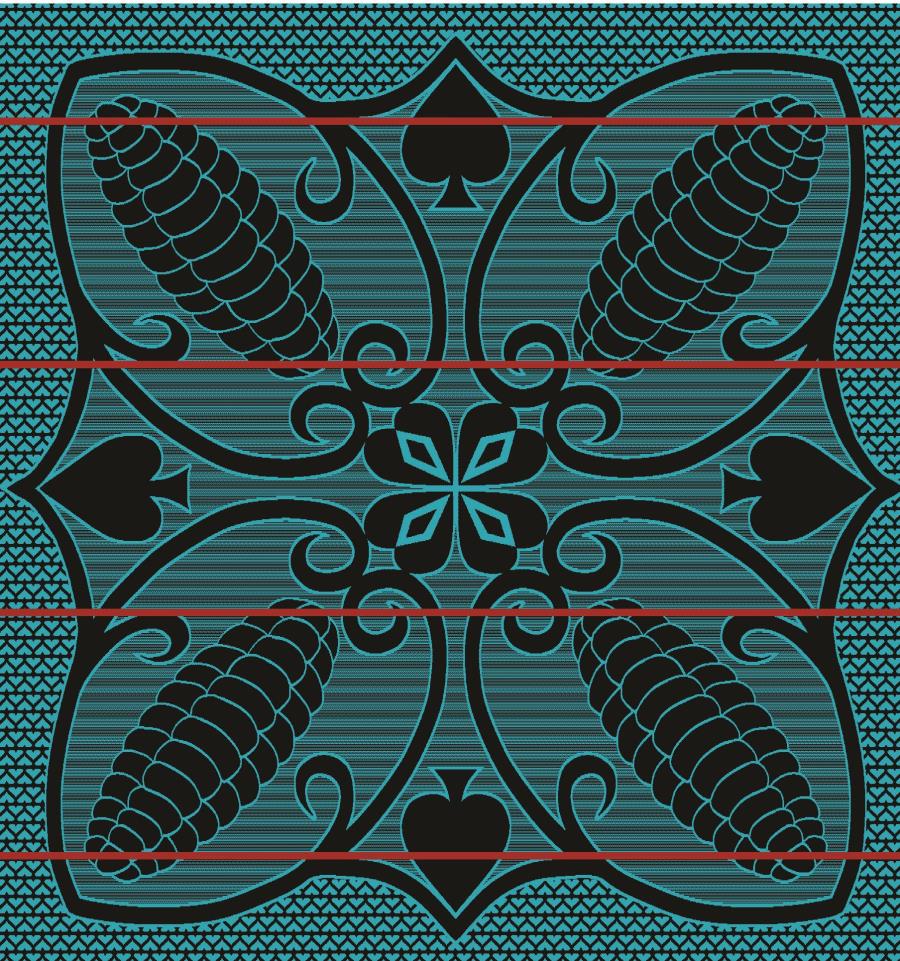 Mini Khotso Acrylic | Ntjhe Poone | Black/Peacock/Scarlet