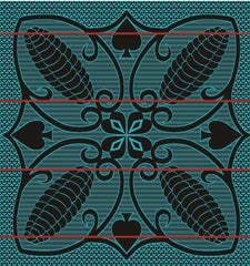 Mini Khotso Acrylic | Ntjhe Poone | Black/Peacock/Scarlet