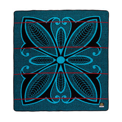 Woollen Basotho - Sefate - Poone | Black/Peacock/Scarlet