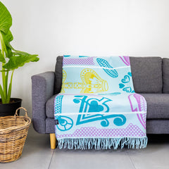 Basotho Throw | Light Aqua/Kingfisher