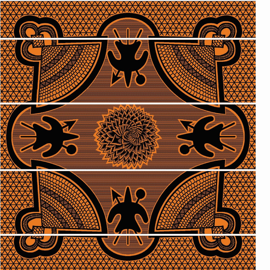 Woollen Basotho - Kharetsa - Aloe | Black/Yolk/Natural
