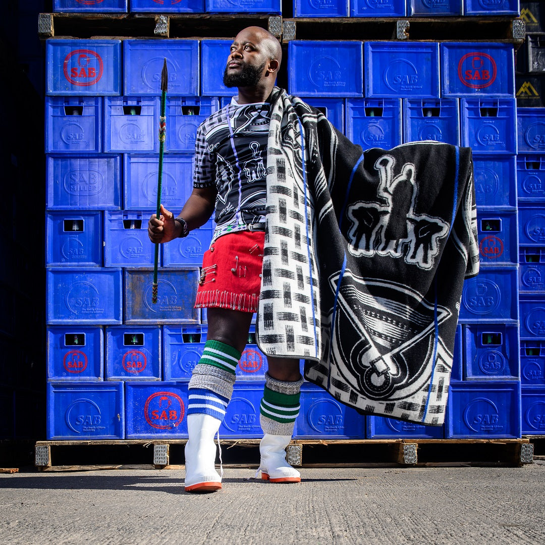 Young Basotho Designers - Leisa | Black/Natural/Royal