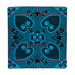 Woollen Basotho - Sefate - Ace | Black/Peacock/Scarlet