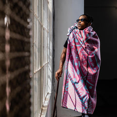 Young Basotho Designers - Manoti A Koriana | Pink/Light Aqua