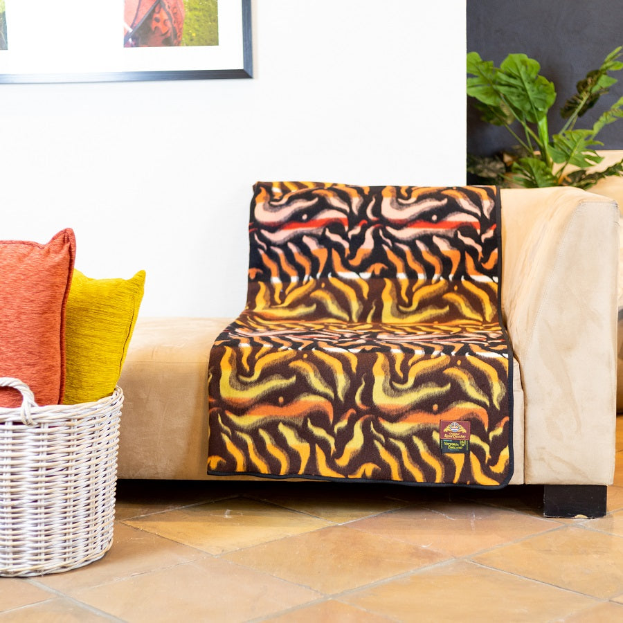 Woollen Basotho - Victoria England - Flame | Brown/Blk/Yolk/Gold