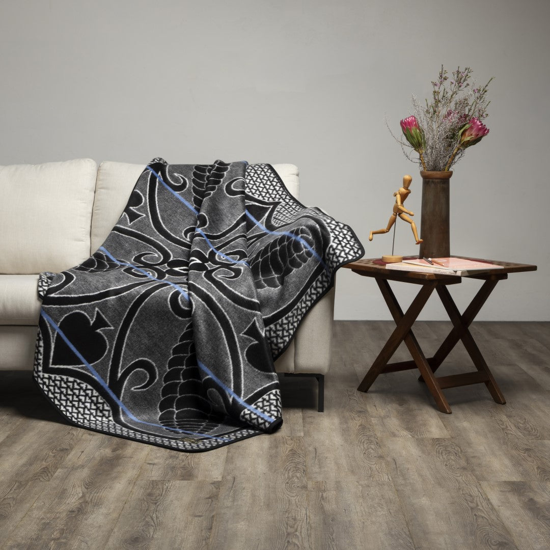 Mini Khotso Acrylic | Ntjhe Poone | Black/Natural/Cobalt