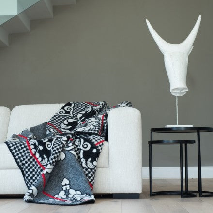 Woollen Basotho - Motlatsi - Khosana | Black/Nat/Scarlet