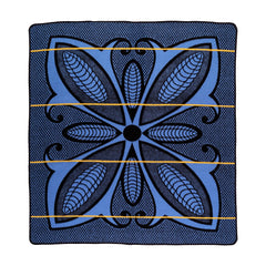 Woollen Basotho - Sefate - Poone | Black/Cobalt/Gold