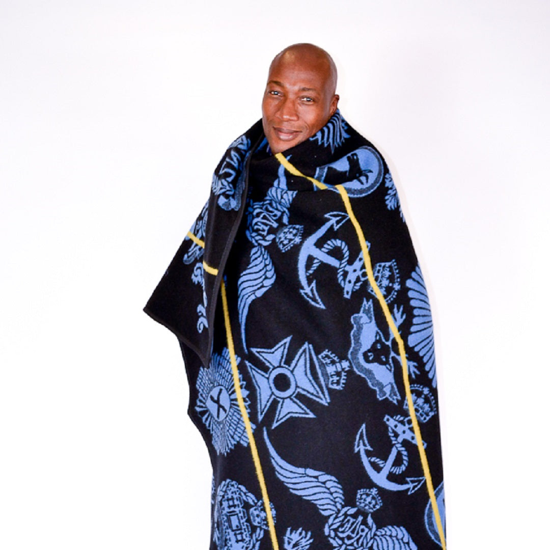 Woollen Basotho - Victoria England - Badges | Black/Cobalt/Gold