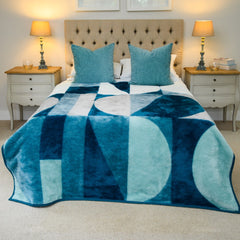Belfiore Finesse - Geometric | Teal/Eggshell