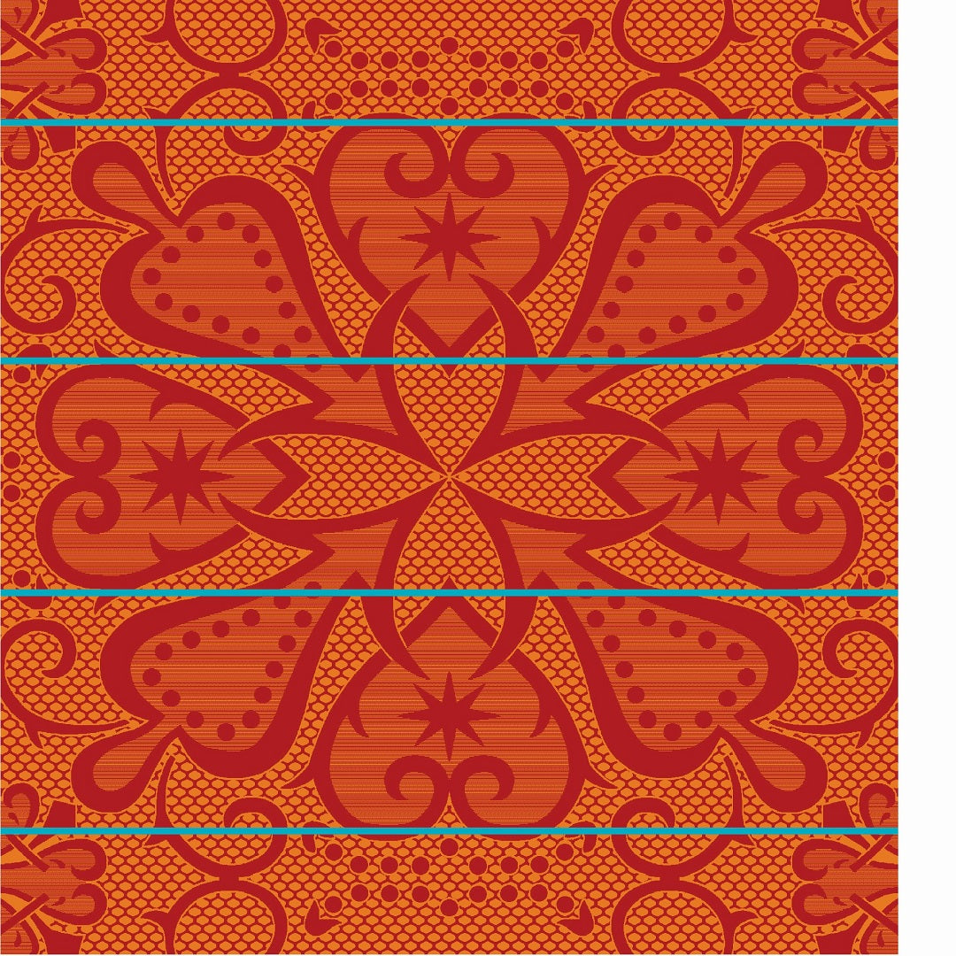Woollen Basotho - Seanamarena - Chromatic | Scarlet/Yolk/Peacock