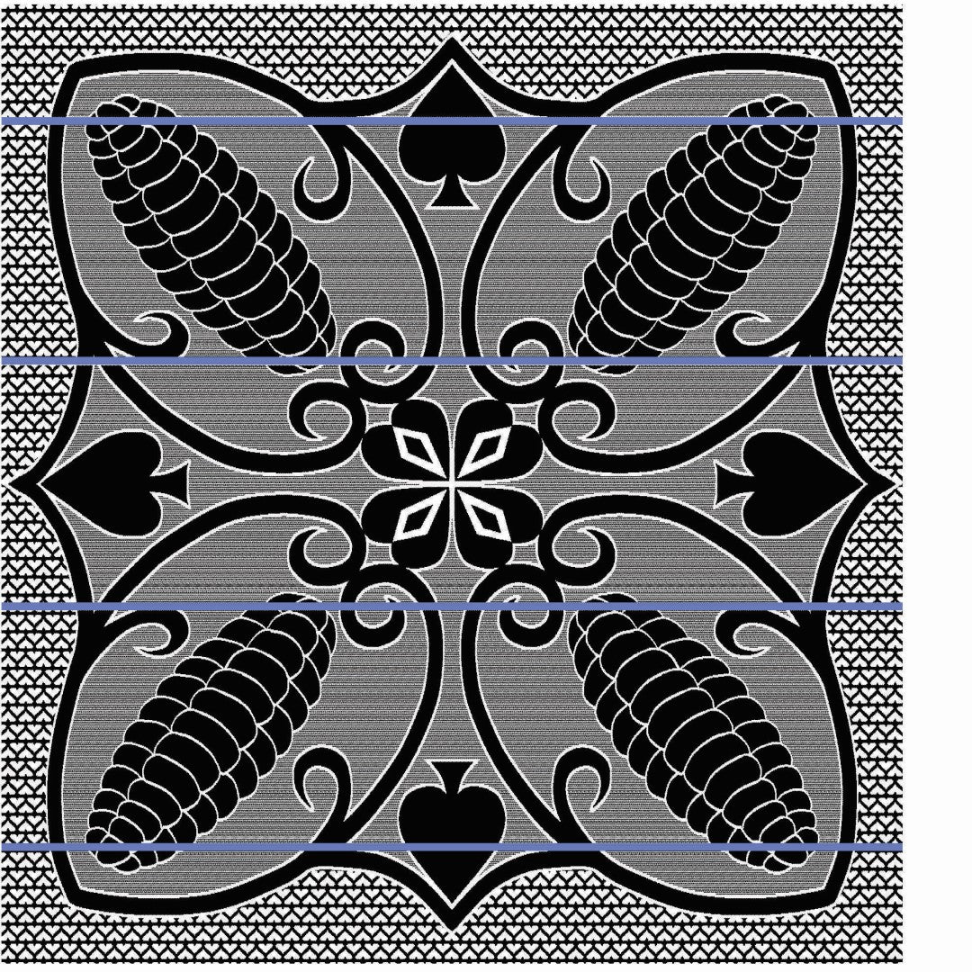 Mini Khotso Acrylic | Ntjhe Poone | Black/Natural/Cobalt