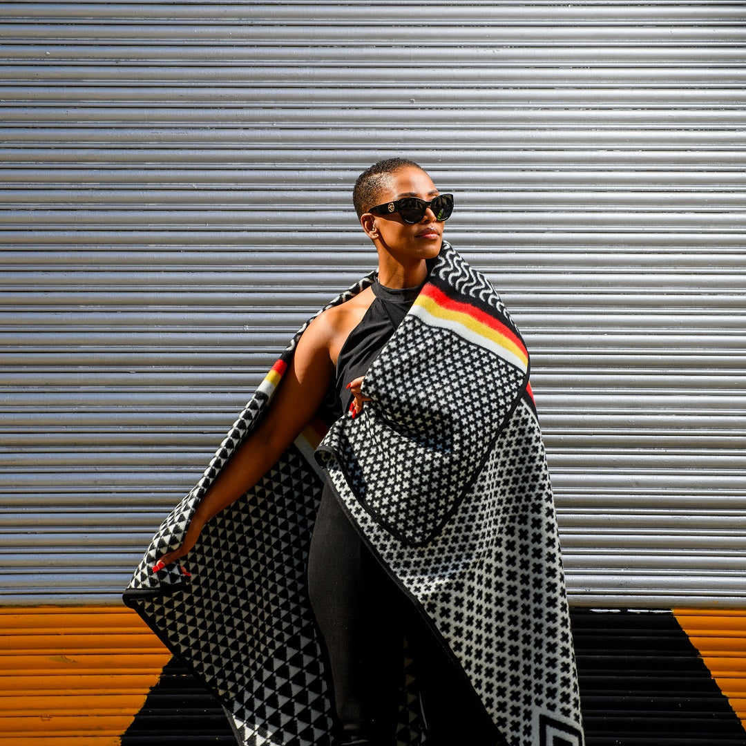 Young Basotho Designers - Kobo Ea Poloko | Black/Natural/Scarlet
